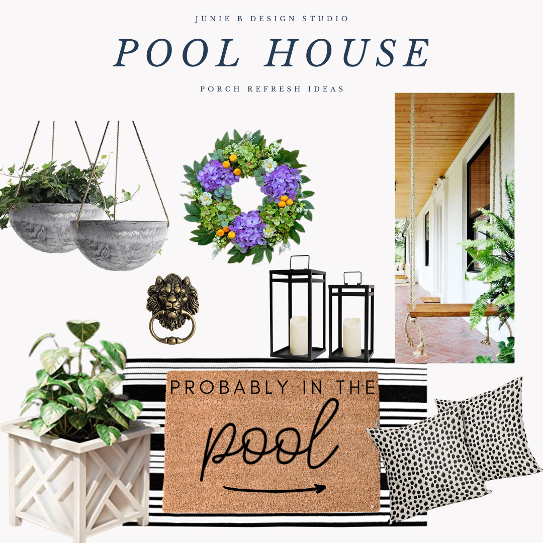 Porch Decor Refresh: Pool House