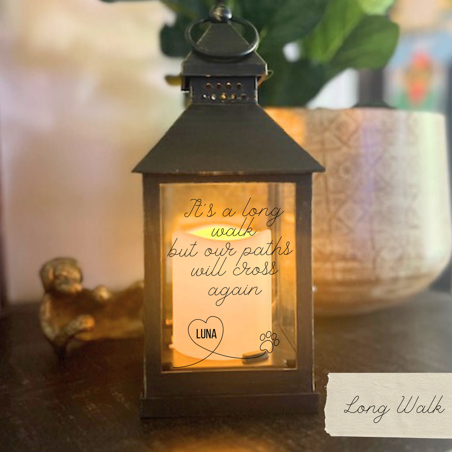 Personalized Lantern, Pet Memorial Gift Lantern, Always in Your Heart, Custom Lantern, In Memory, Dog Pet Loss, Bereavement