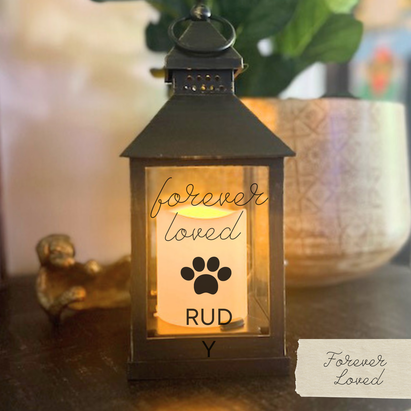 Personalized Lantern, Pet Memorial Gift Lantern, Always in Your Heart, Custom Lantern, In Memory, Dog Pet Loss, Bereavement