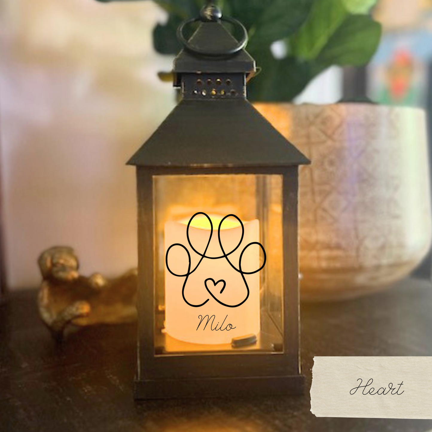 Personalized Lantern, Pet Memorial Gift Lantern, Always in Your Heart, Custom Lantern, In Memory, Dog Pet Loss, Bereavement