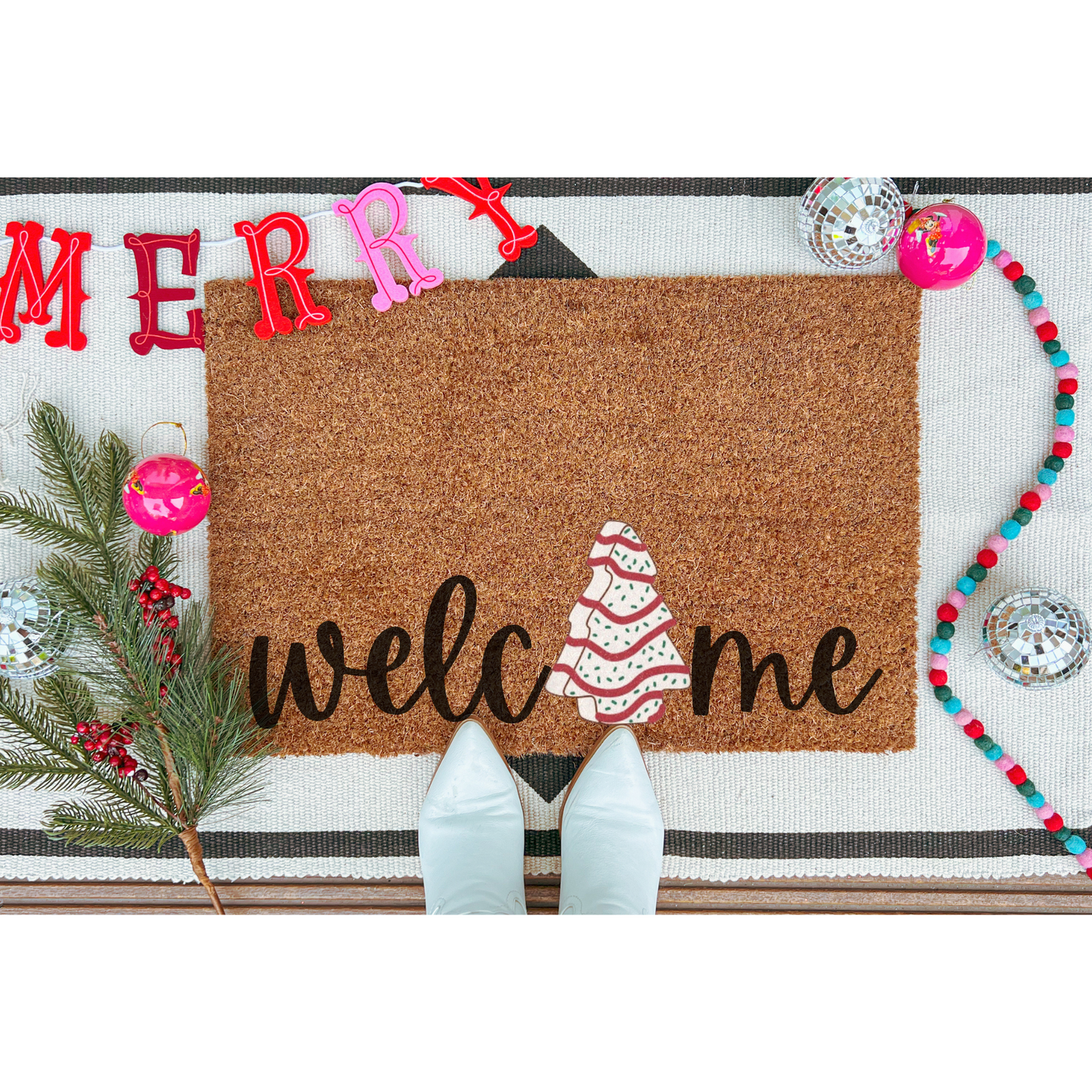 Christmas Cake Doormat