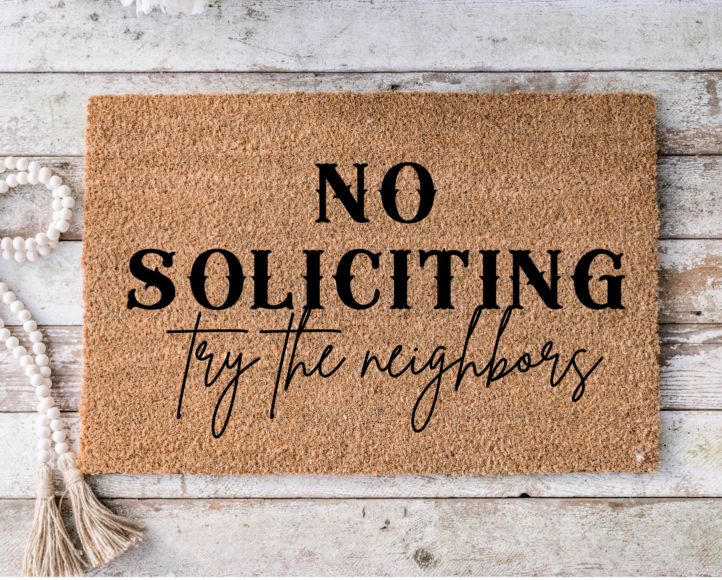 No Soliciting Doormat