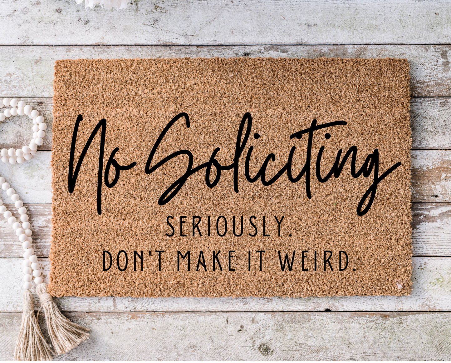 No Soliciting Doormat